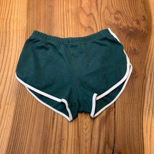 American Apparel Green Track Shorts